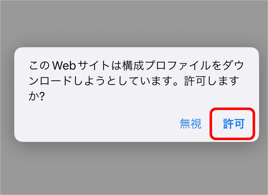 構成プロファイルAPN設定
